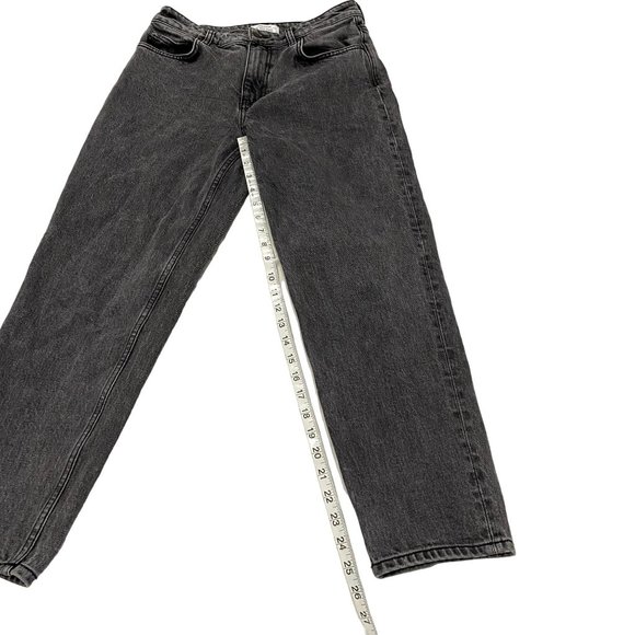 &‎ Other Stories Favorite Cut Cropped High Waist Acid Wash Grey Jeans Size 28 - Picture 3 of 8